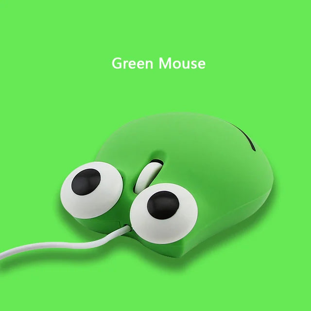 Cute Frog Gaming Mouse Creative USB Wired Mouse PC Gamer 1600Dpi 3D Cartoon Funny Mini Mice for Computer Laptop