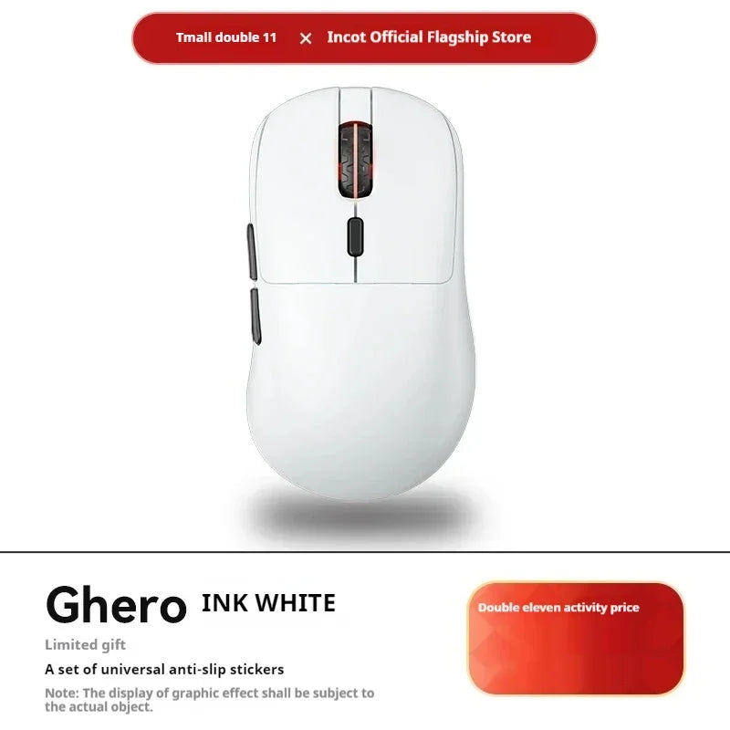 Incott Ghero Pro Gaming Mouse G24/G23 Wireless Mouse 3 mode 2.4G Bluetooth Lightweight PAW3395 Mice customize G24 pro Mouse Gift