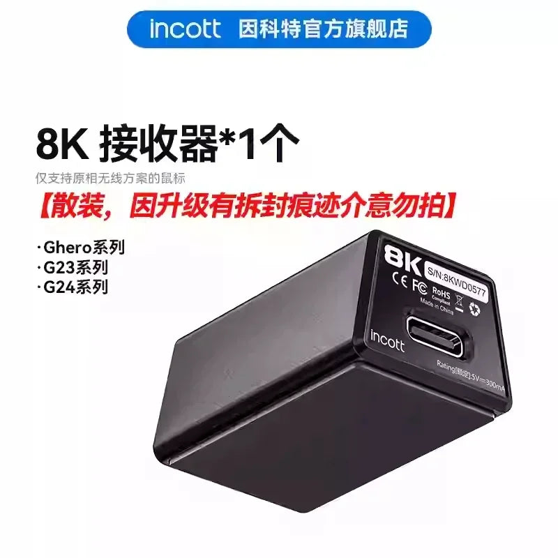 Incott Ghero Pro Gaming Mouse G24/G23 Wireless Mouse 3 mode 2.4G Bluetooth Lightweight PAW3395 Mice customize G24 pro Mouse Gift