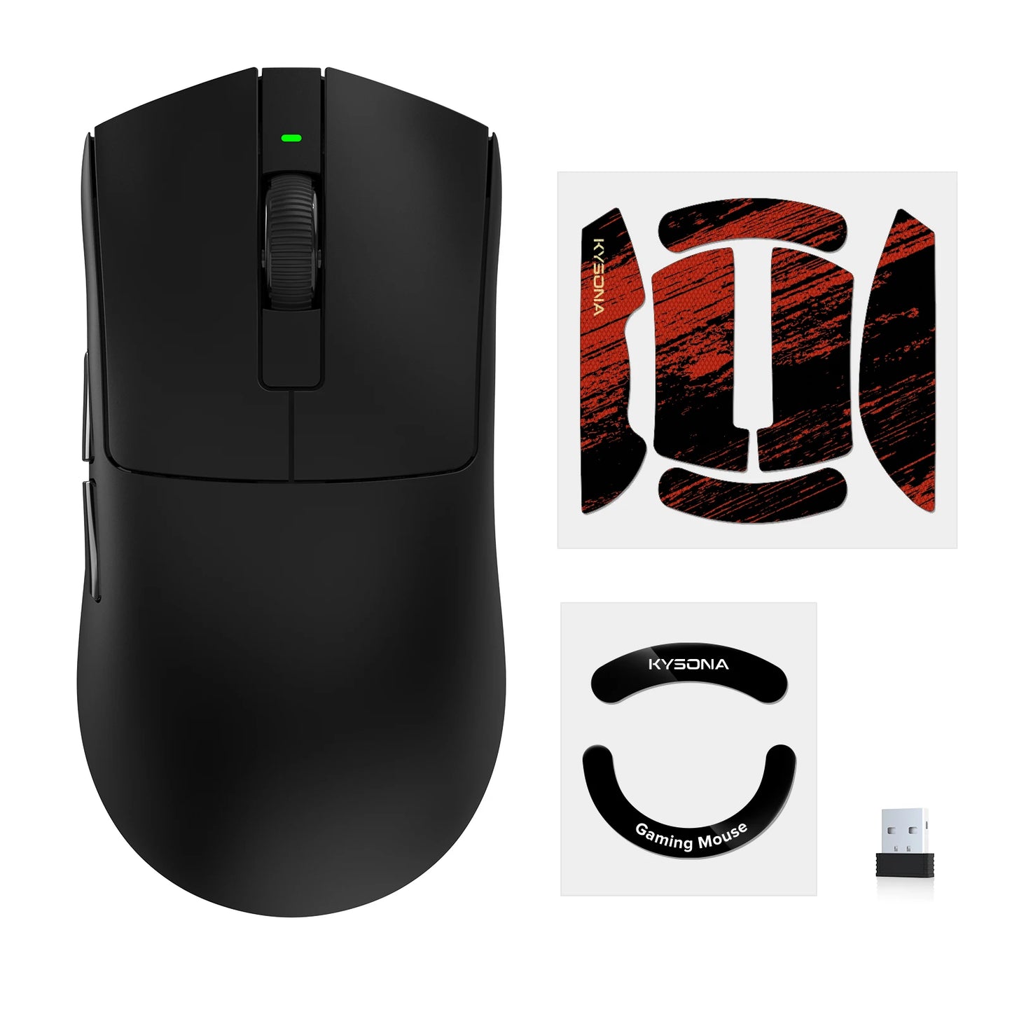 KYSONA Jupiter Wireless Gaming Mouse Bluetooth Mice PAW3950 Sensor 30000DPI 8khz Lightweight 46g For Big Hands PC Laptop Gamer