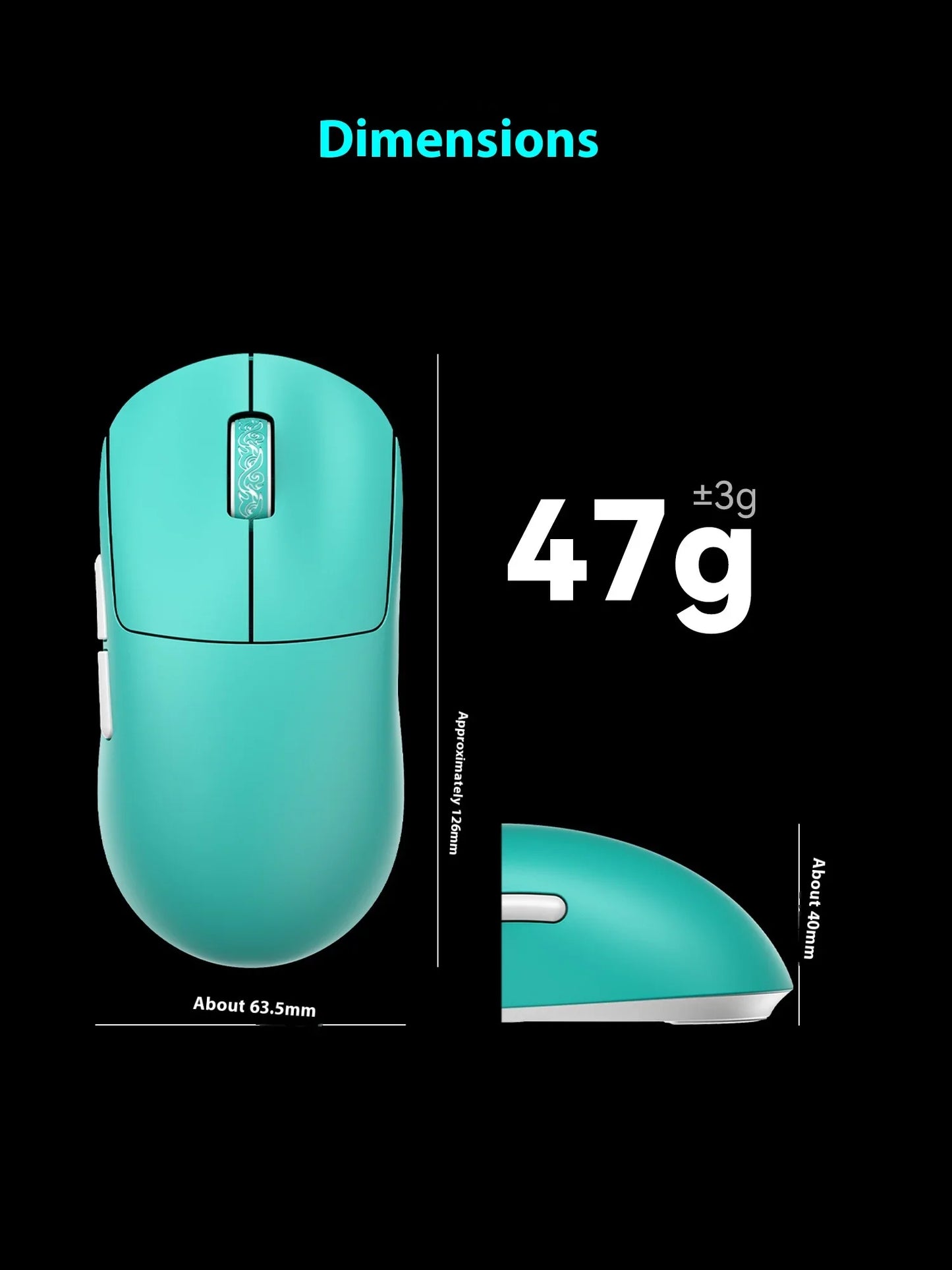 Incott G23 V2 Gaming Mouse 47g Lightweight PAW3395 Wireless 3-mode 8000Hz Polling Rate Ultra Low Latency E-sports Custom Mice