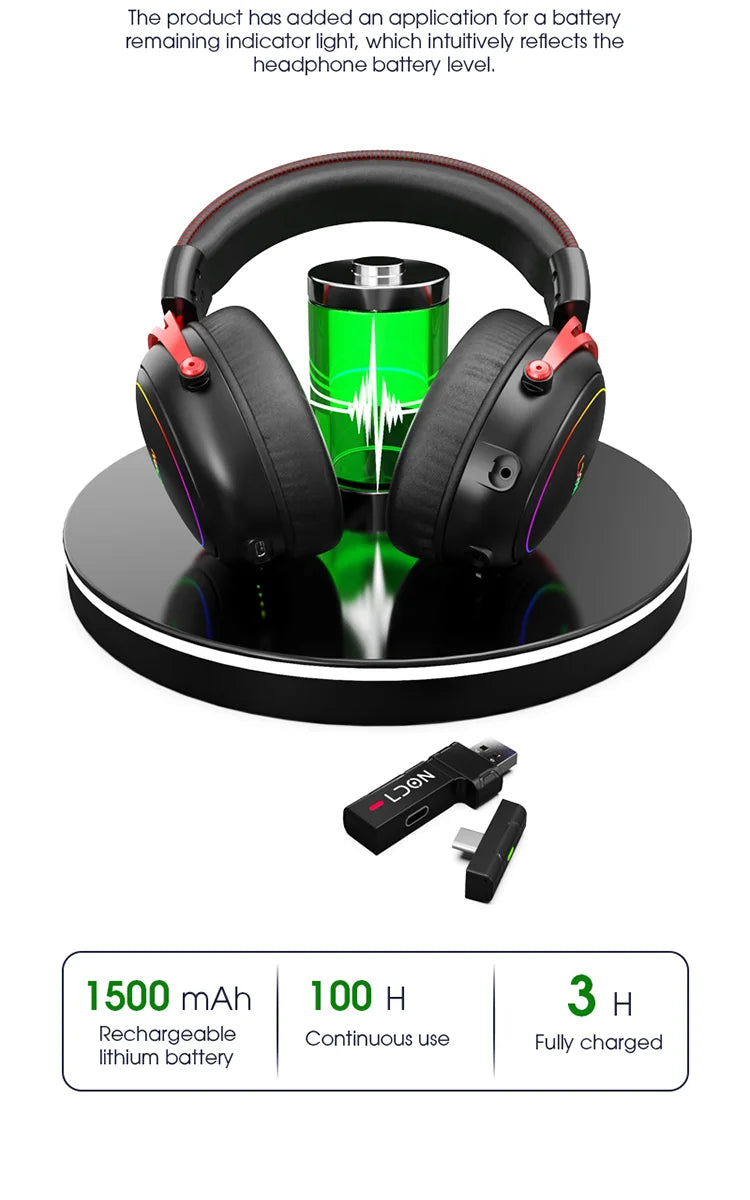 LDON Gaming Headset with RGB Noise Canceling Microphone 7.1 Surround Sound Headphones for PS5 PS4 One PC Laptop Mac Computer PC