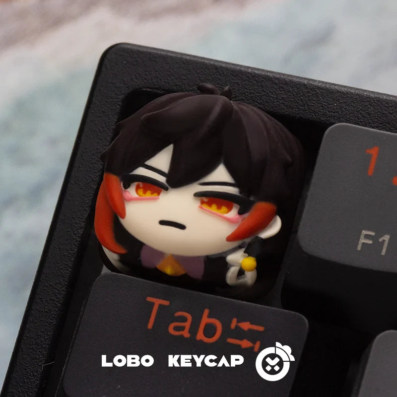 LOBO Genshin Impact Keycaps Hand-made Resin Keycap Mechanical Keyboard Keycaps Cute Customized Gaming Accessories Gifts