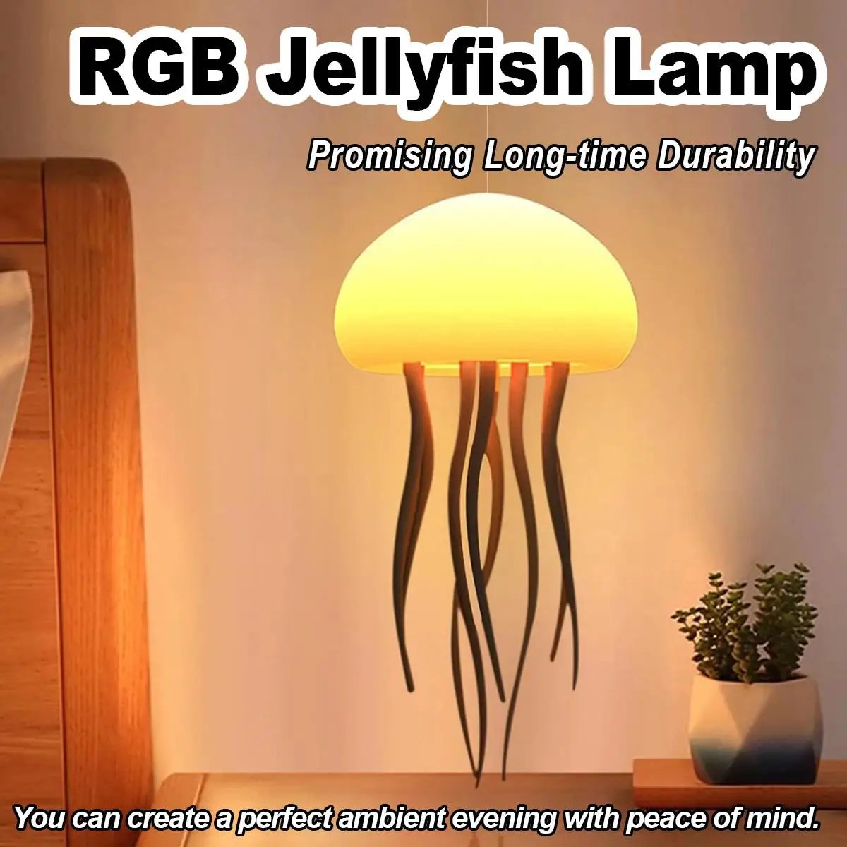 Jellyfish Night Light Creative Lighthouse Ambient Cartoon Rgb Gradient Cute Usb Decorative Lights Holiday Decoration Hanging 3d