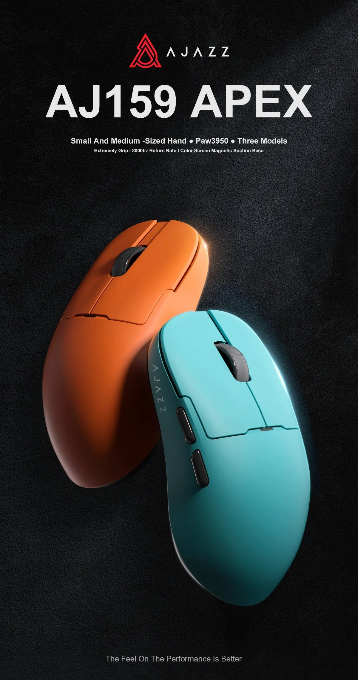 AJAZZ AJ159 APEX/AJ159PRO Wireless Gamer Mouse with RGB Magnetic Charging Base Lightweight AJ159P Gaming Mouse for PC Laptop