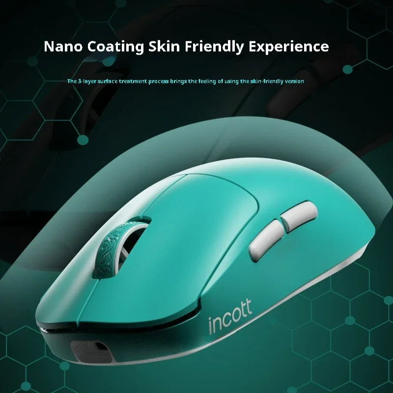 Incott G23 V2 Gaming Mouse 47g Lightweight PAW3395 Wireless 3-mode 8000Hz Polling Rate Ultra Low Latency E-sports Custom Mice