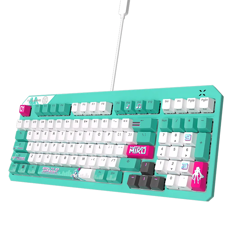 ASUS Tianxuan Mini Hatsune Miku TX98miku Co branded Cable Video Game Mechanical Keyboard Customizable PC Gaming Keyboard
