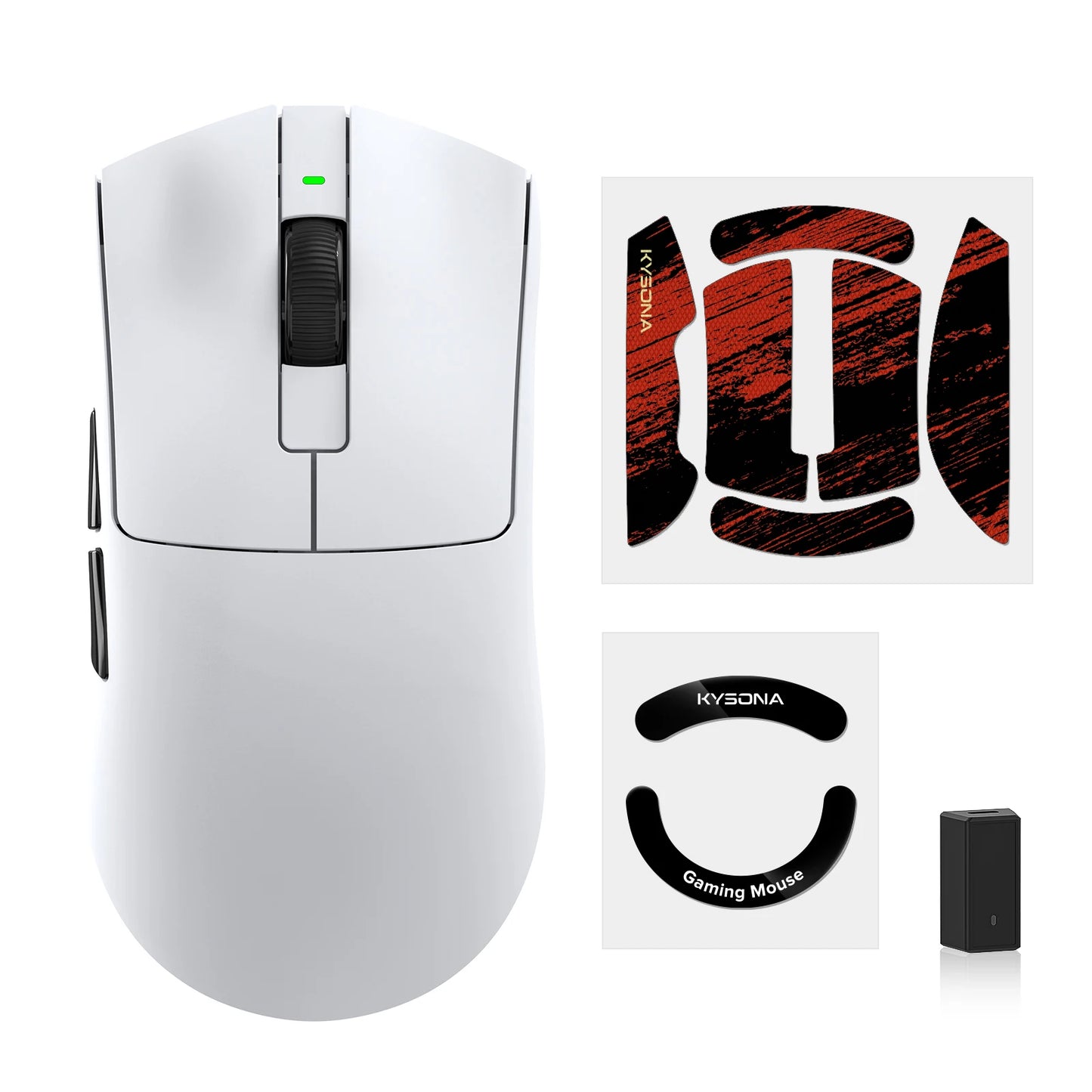 KYSONA Jupiter Wireless Gaming Mouse Bluetooth Mice PAW3950 Sensor 30000DPI 8khz Lightweight 46g For Big Hands PC Laptop Gamer