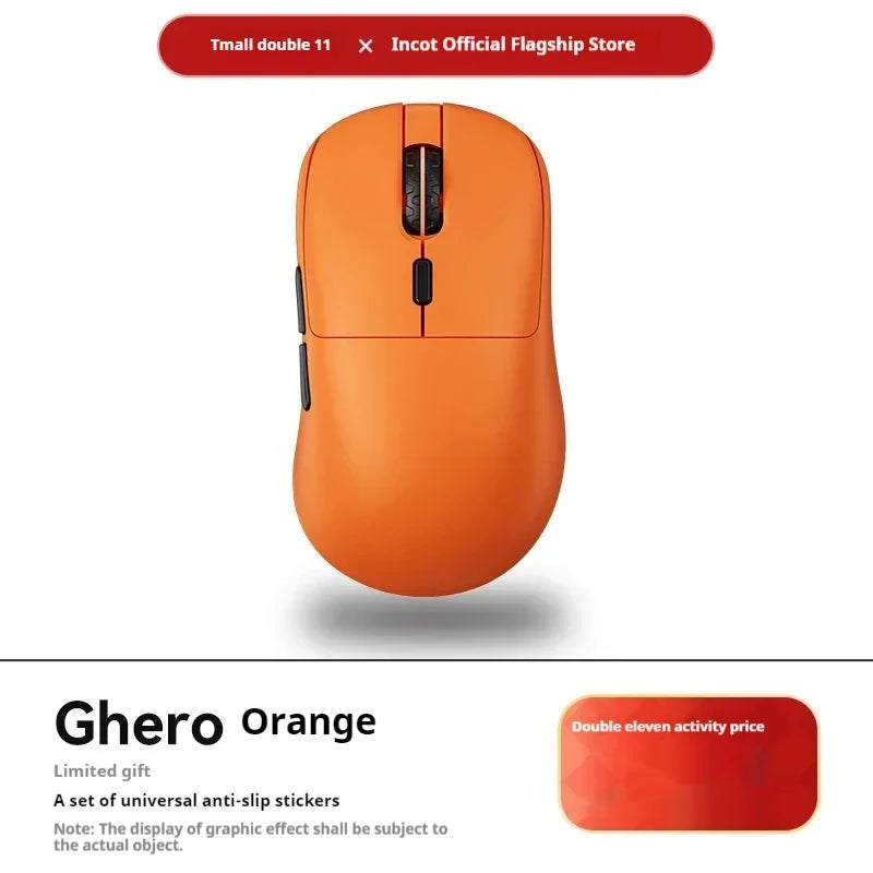 Incott Ghero Pro Gaming Mouse G24/G23 Wireless Mouse 3 mode 2.4G Bluetooth Lightweight PAW3395 Mice customize G24 pro Mouse Gift
