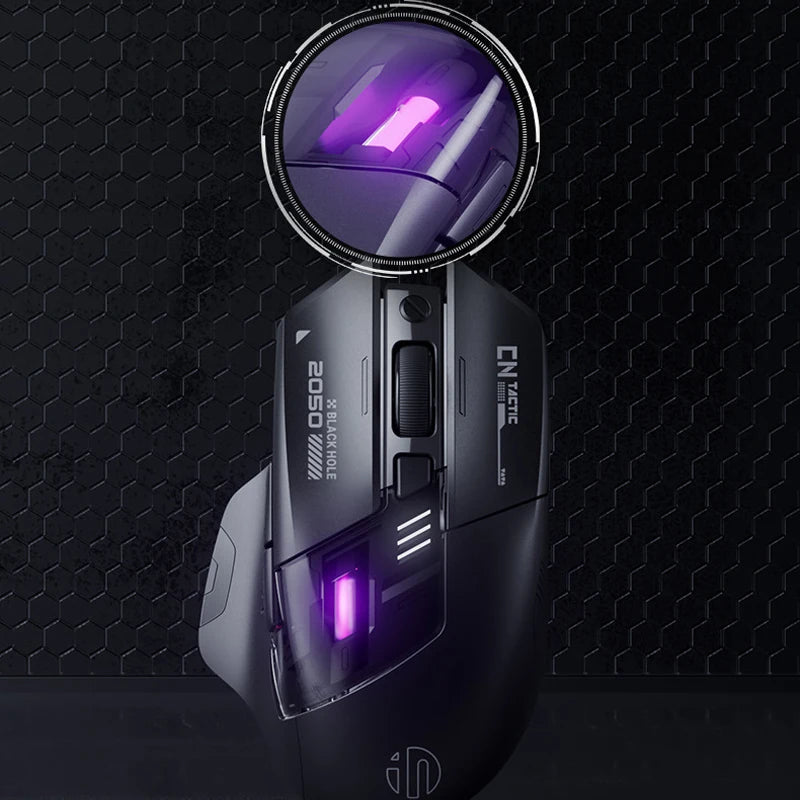 Inphic A9 Explorer Wireless Gaming Mouse 500mA Battery Level Display Rechargeable Silent Bluetooth Office Mouse For PC Laptop