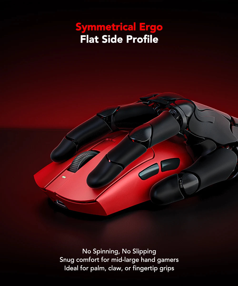 KYSONA Jupiter Wireless Gaming Mouse Bluetooth Mice PAW3950 Sensor 30000DPI 8khz Lightweight 46g For Big Hands PC Laptop Gamer