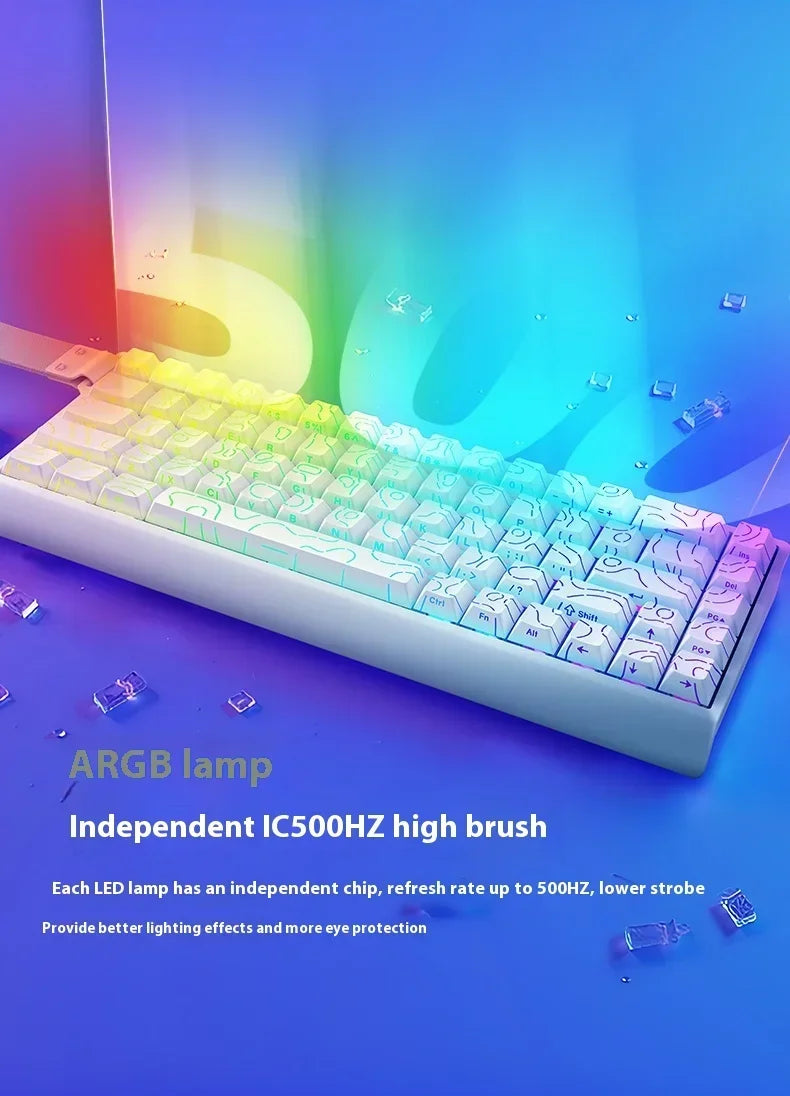 IROK Carotmas Mercury68 Magnetic Switch Gaming Keyboards RT0.004mm 68keys 8K Low Delay Custom Wired Mechanical Keyboard PC Gifts