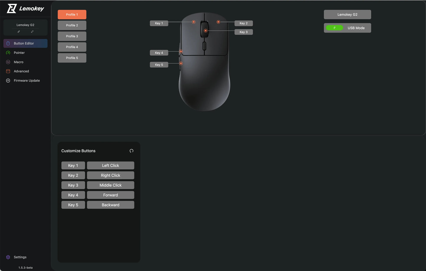 Lemokey G2 Wireless Optical Mouse Gaming PixArt 3950 Sensor 2.4GHz & Bluetooth 8K Polling Rate Lightweight