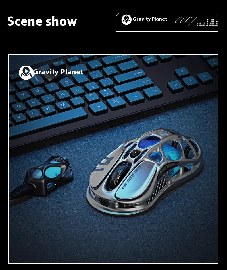 Gravastar M1 Gamer Mouse Magnesium Alloy Wireless Bluetooth Mouse Gravastar M2 With 4K receiver RGB Low Latency Gaming Mice