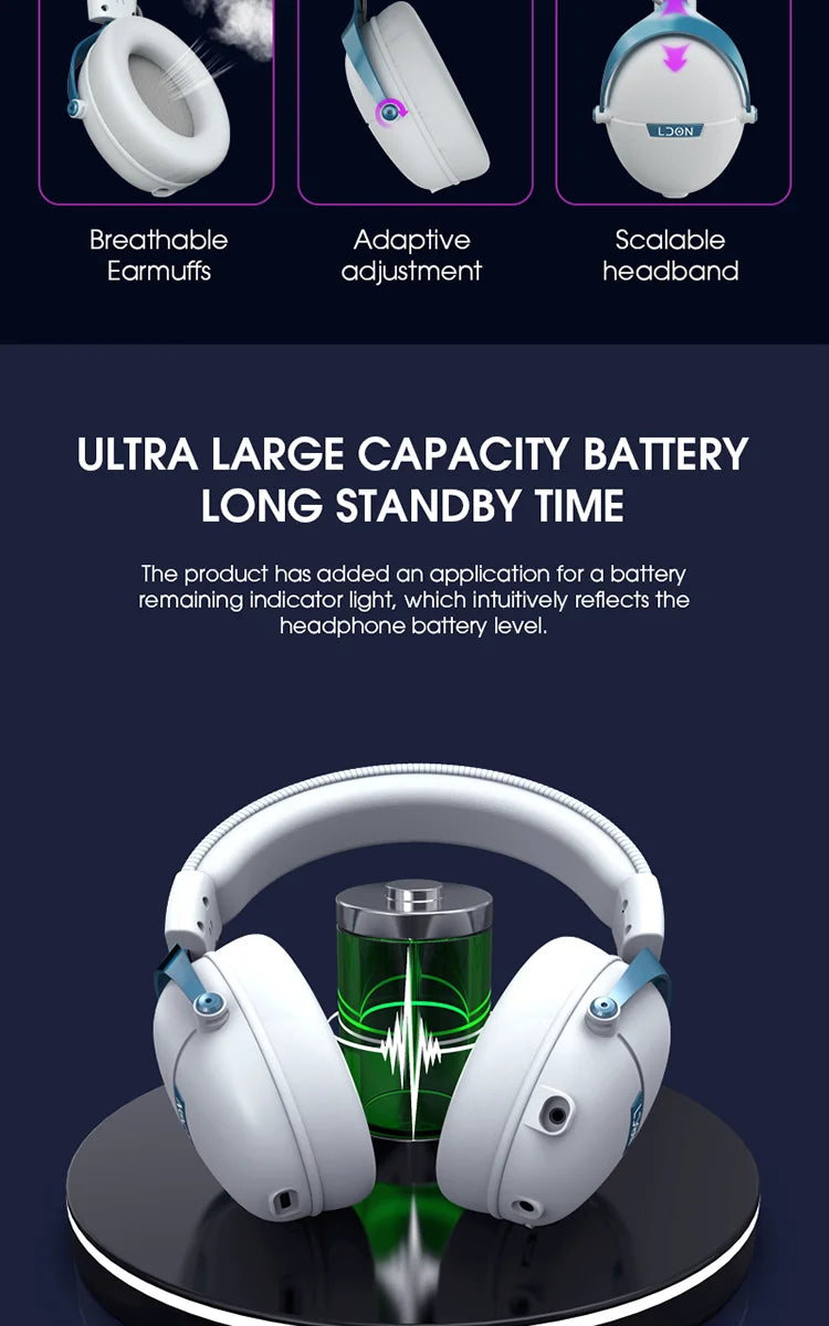 LDON F04 Pro Wireless Bluetooth Headphones Music Gaming Earphones Bluetooth Wireless Noise Cancelling Mic headset