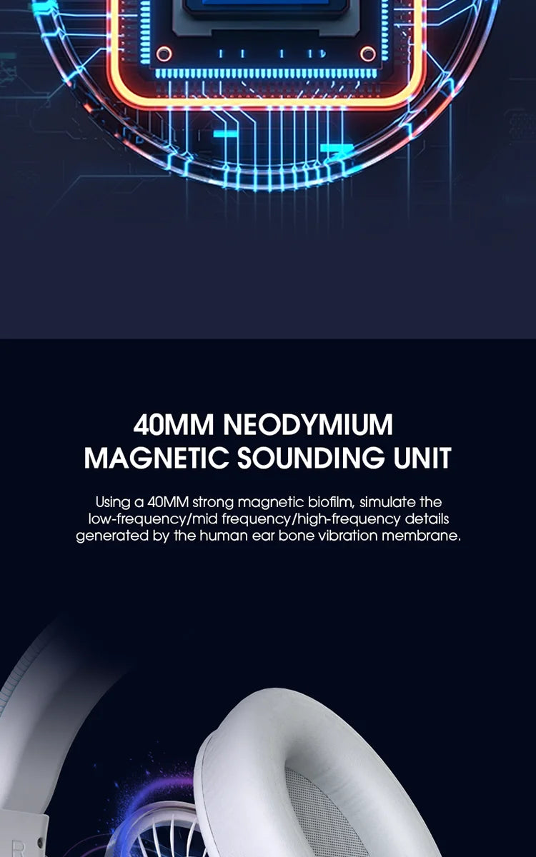 LDON F04 Pro Wireless Bluetooth Headphones Music Gaming Earphones Bluetooth Wireless Noise Cancelling Mic headset