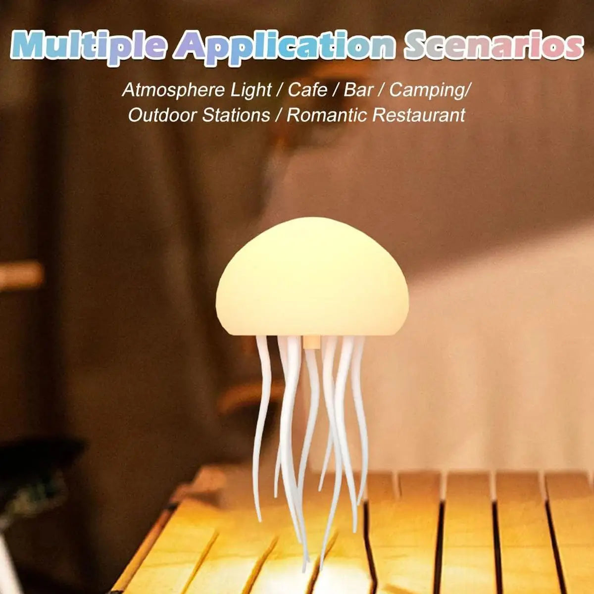 Jellyfish Night Light Creative Lighthouse Ambient Cartoon Rgb Gradient Cute Usb Decorative Lights Holiday Decoration Hanging 3d