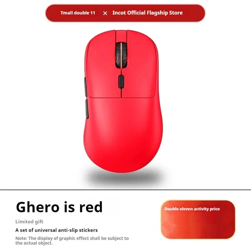 Incott Ghero Pro Gaming Mouse G24/G23 Wireless Mouse 3 mode 2.4G Bluetooth Lightweight PAW3395 Mice customize G24 pro Mouse Gift