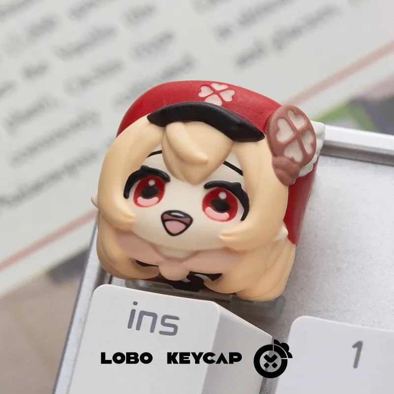 LOBO Genshin Impact Keycaps Hand-made Resin Keycap Mechanical Keyboard Keycaps Cute Customized Gaming Accessories Gifts