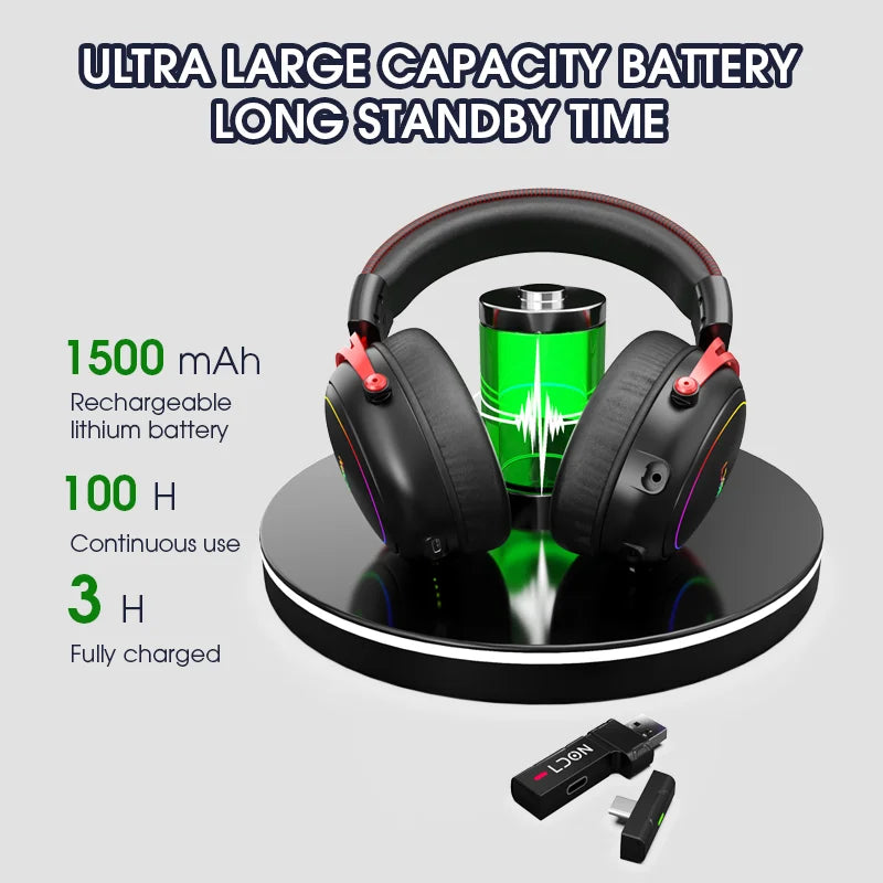 LDON Gaming Headset with RGB Noise Canceling Microphone 7.1 Surround Sound Headphones for PS5 PS4 One PC Laptop Mac Computer PC