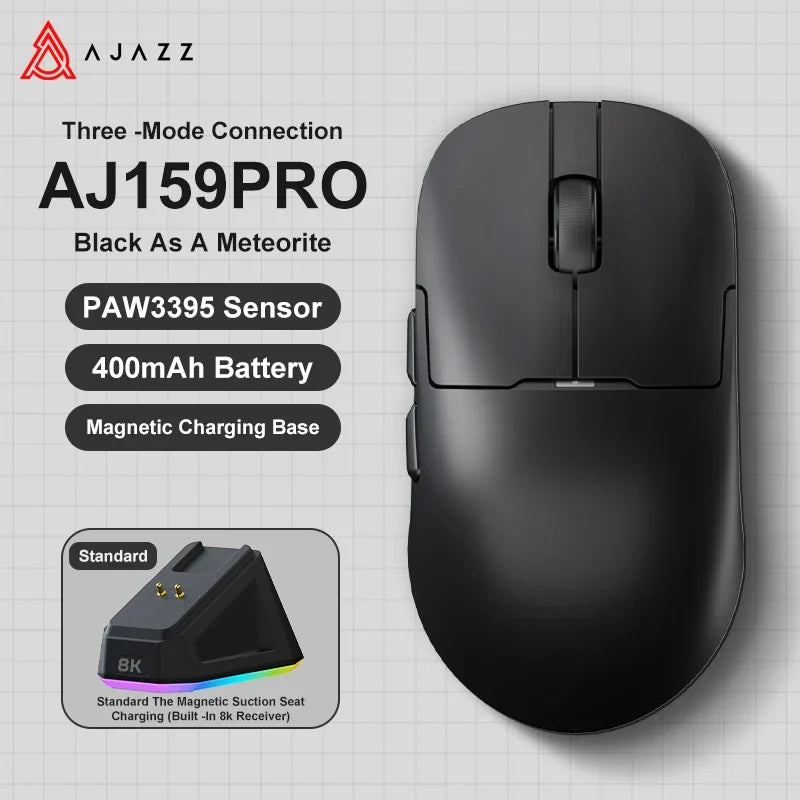 AJAZZ AJ159 APEX/AJ159PRO Wireless Gamer Mouse with RGB Magnetic Charging Base Lightweight AJ159P Gaming Mouse for PC Laptop