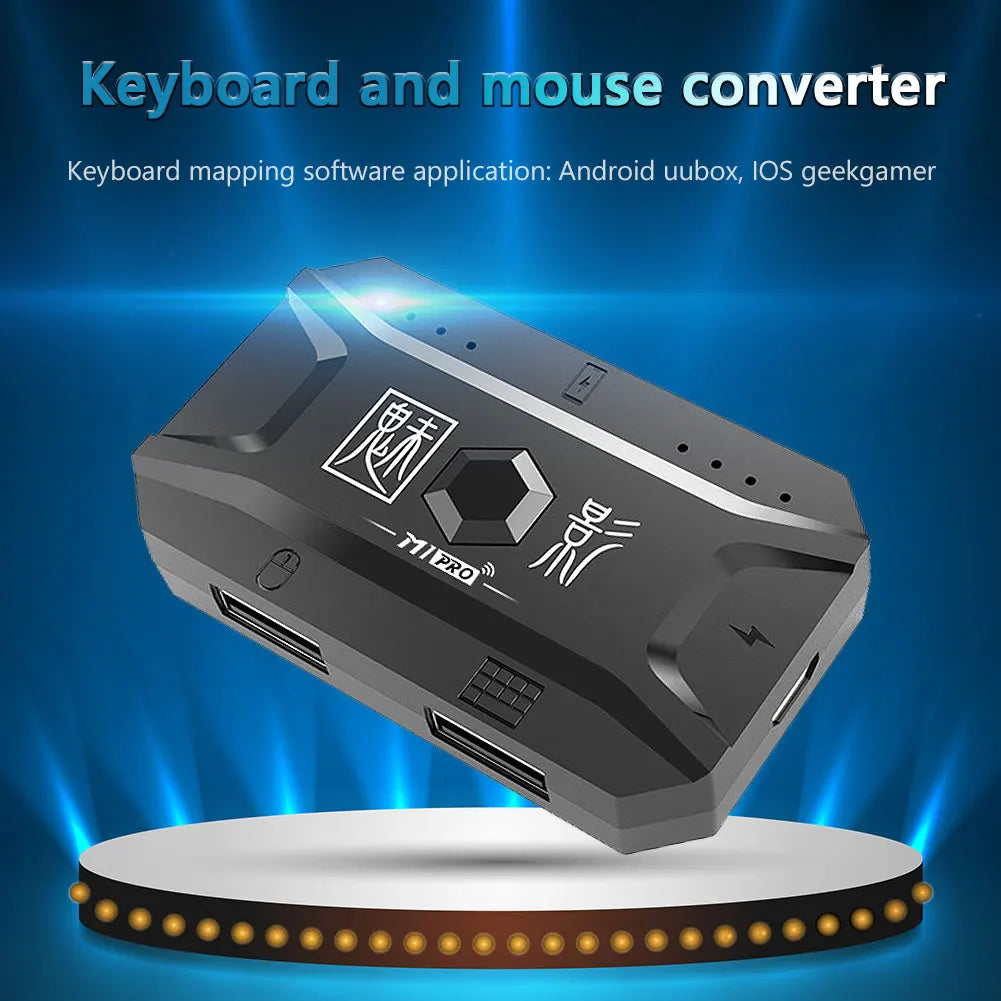 M1 Pro Keyboard Mouse Converter Portable Mobile Game Keyboard and Mouse Adapter BT5.0 Support for Tablet/Laptop/Mobile