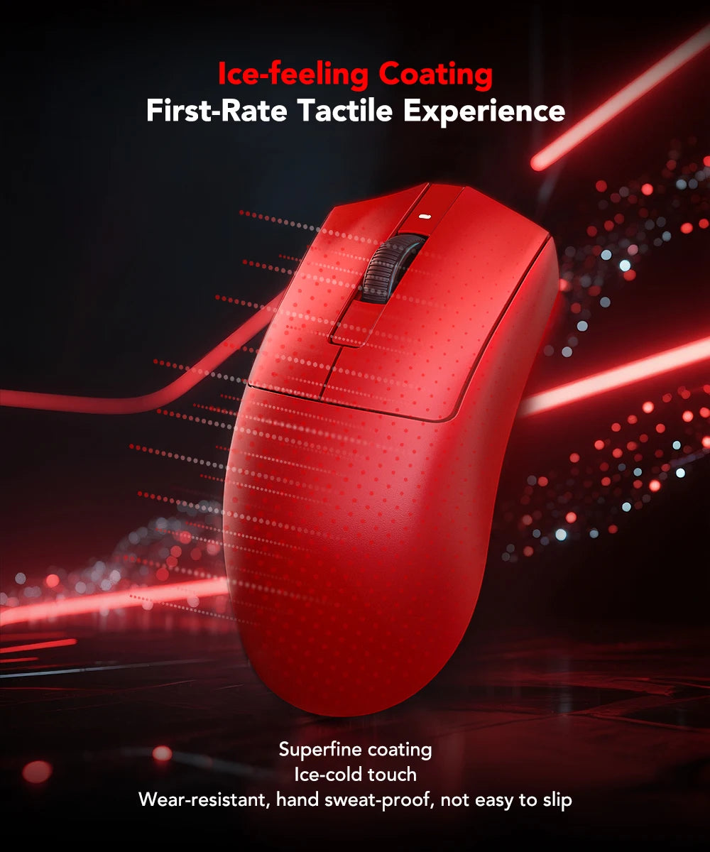 KYSONA Jupiter Wireless Gaming Mouse Bluetooth Mice PAW3950 Sensor 30000DPI 8khz Lightweight 46g For Big Hands PC Laptop Gamer