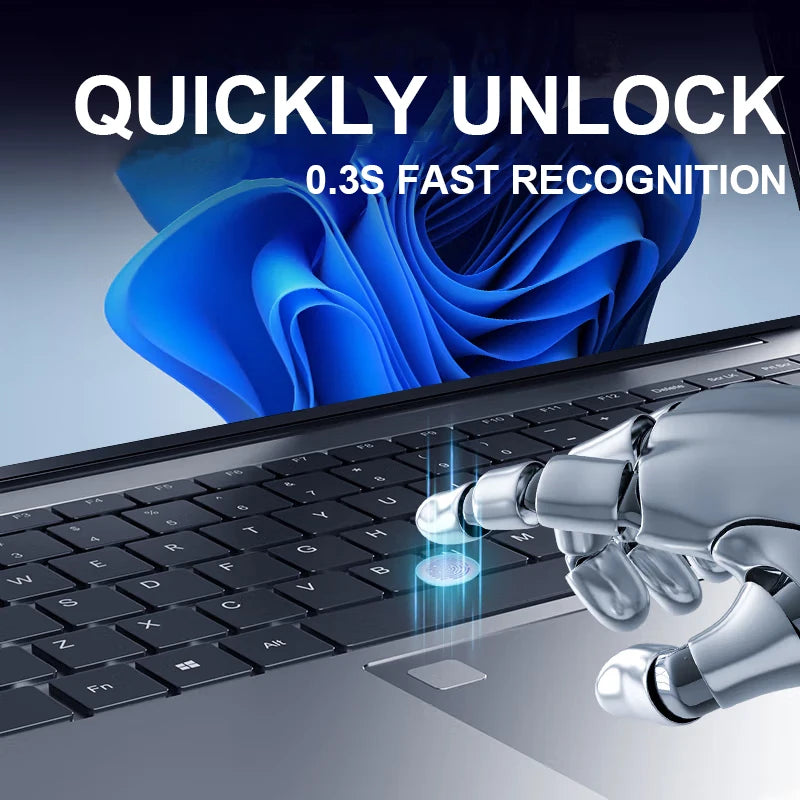 15.6" Intel Core i7 8500Y Laptop Computer PC Windows 11 Pro 16GB DDR4 1TB SSD i7 Laptops Office Fingerprint Unlock Notebook PC