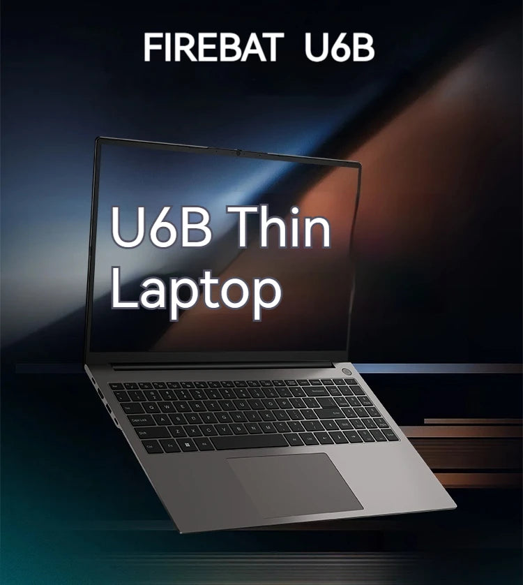 FIREBAT U6B 16 Inch AMD Radeon 780M  Ryzen7 8745HS DDR5 120Hz 2.5K Wifi6 BT5.1 16GB 512GB Gaming Gamer Bussiness Notebook Laptop