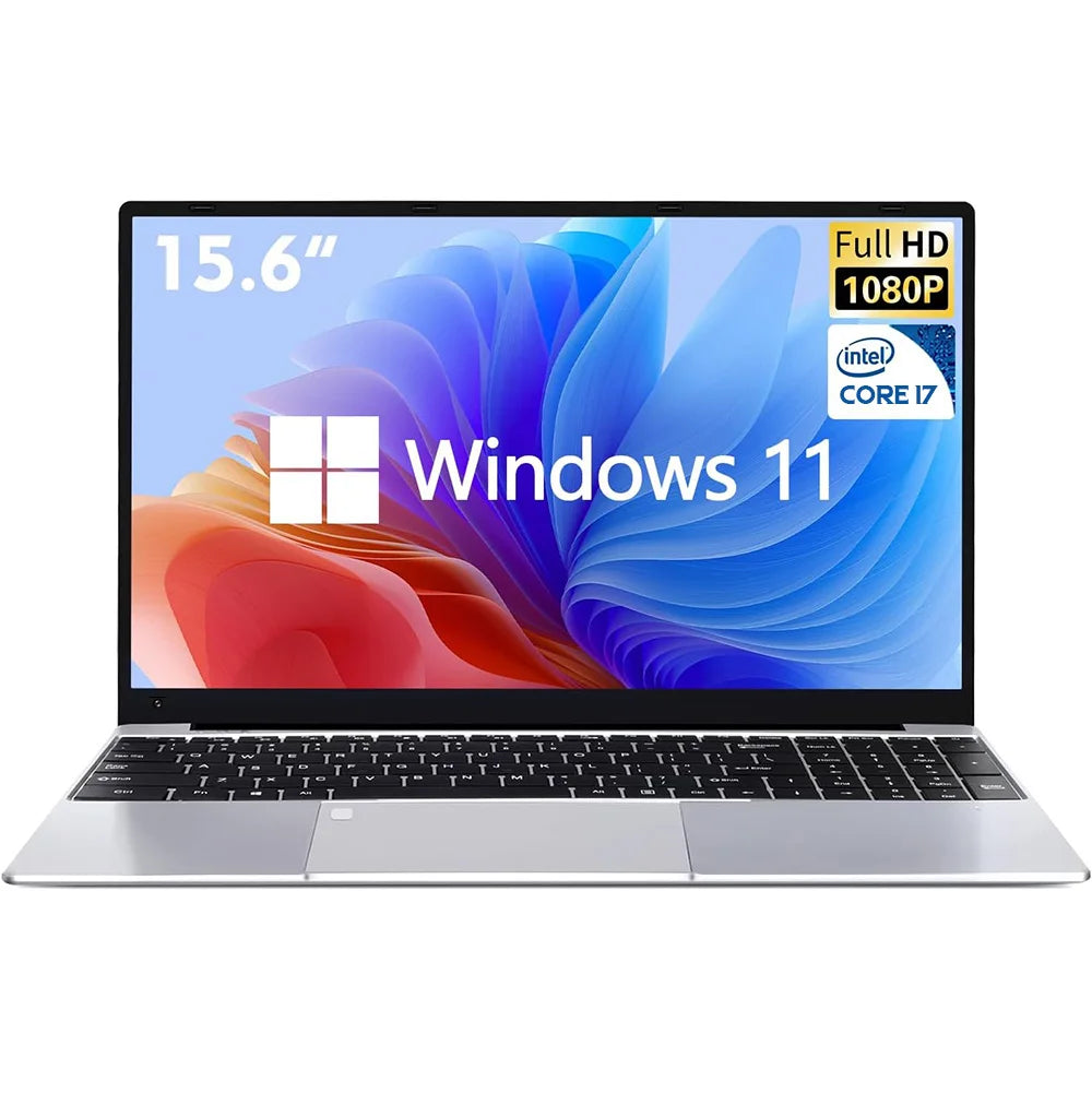 15.6" Intel Core i7 8500Y Laptop Computer PC Windows 11 Pro 16GB DDR4 1TB SSD i7 Laptops Office Fingerprint Unlock Notebook PC