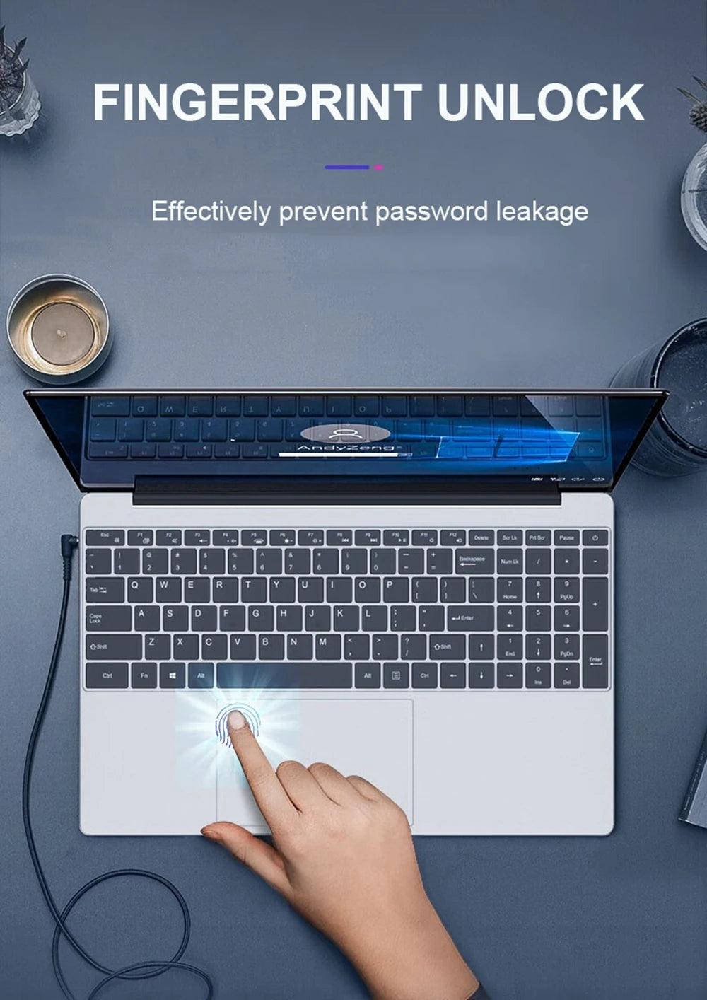 15.6" Intel Core i7 8500Y Laptop Computer PC Windows 11 Pro 16GB DDR4 1TB SSD i7 Laptops Office Fingerprint Unlock Notebook PC