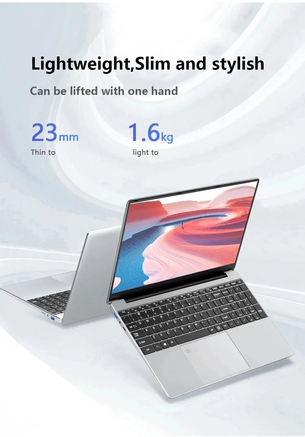15.6" Intel Core i7 8500Y Laptop Computer PC Windows 11 Pro 16GB DDR4 1TB SSD i7 Laptops Office Fingerprint Unlock Notebook PC
