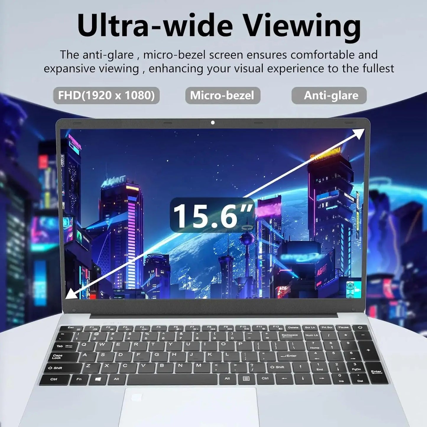 15.6" Intel Core i7 8500Y Laptop Computer PC Windows 11 Pro 16GB DDR4 1TB SSD i7 Laptops Office Fingerprint Unlock Notebook PC