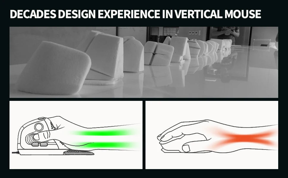 Delux Seeker M618XSU Ergonomic Vertical Wired Mouse RGB Light Removable Back Cover 4000DPI Gaming Mice For Laptop Computer