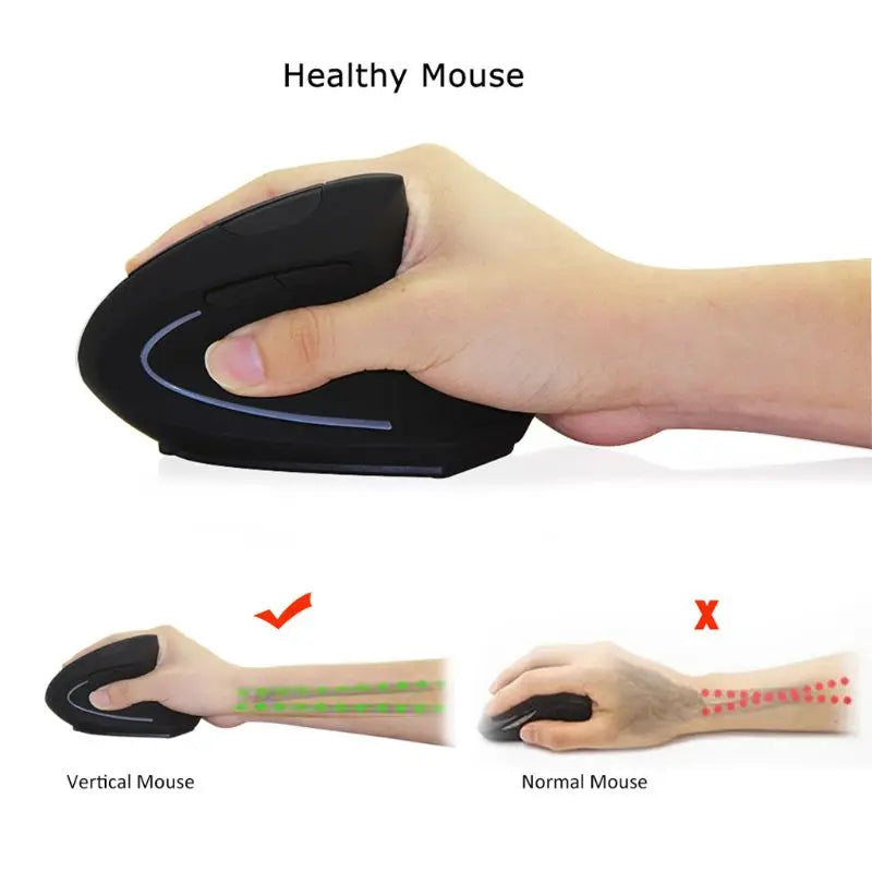 1Pc Wired Right Left Hand Vertical Mouse Ergonomic Gaming Mouse 800 1200 1600 DPI USB Optical Wrist Healthy Mice For PC Computer