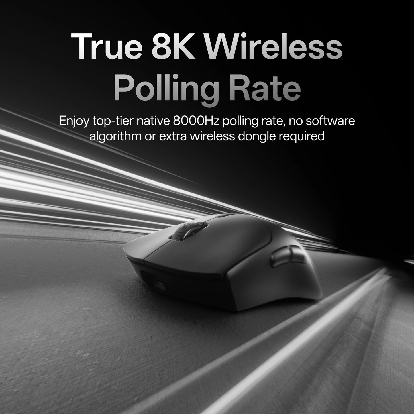 Rapoo VT7 VT7MAX Wireless Gaming Mouse True 8K Wireless Polling Rate 53g Lightweight 100-Million Mechanical Switch Macro Enabled