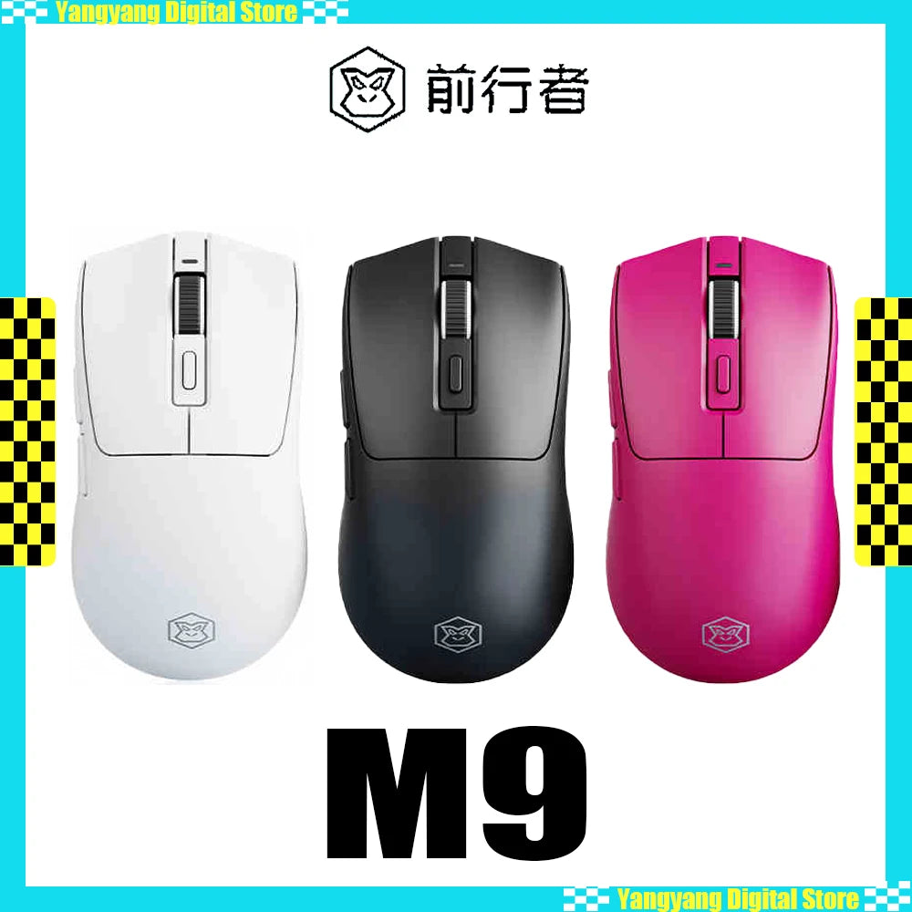 Eweadn M9 Wireless Mouse PAW3395 Dual 8K Bluetooth Three Modes E-Sports Gaming Mouse Lightweight PC Gamer Accessories Man Gifts