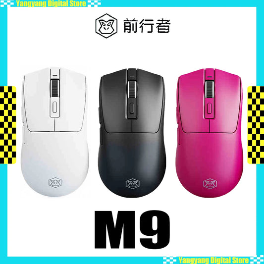 Eweadn M9 Wireless Mouse PAW3395 Dual 8K Bluetooth Three Modes E-Sports Gaming Mouse Lightweight PC Gamer Accessories Man Gifts
