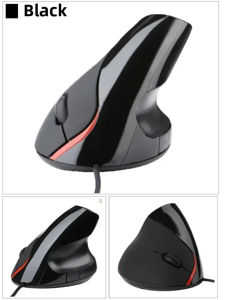 1600DPI USB Vertical Wired Mouse Ergonomic Design Wrist Rest Gaming Mice for PC Laptop Mouse Mouse for Laptop Mouse for Computer