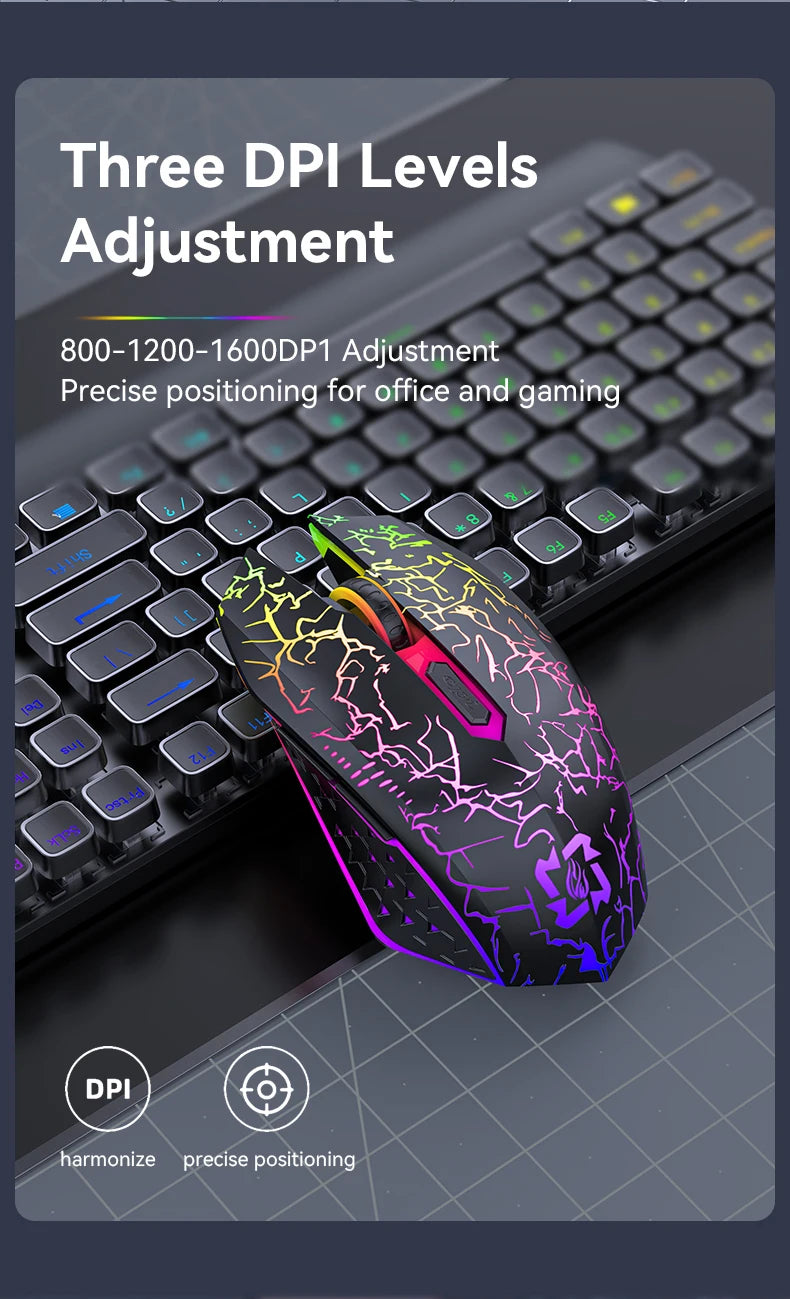 Bluetooth5.2 Wireless Mouse RGB Gaming Mouse Silent Mouse Rechargeable Mouse 800-1200-1600 DPI Mouse Mice for PC Laptop Macbook