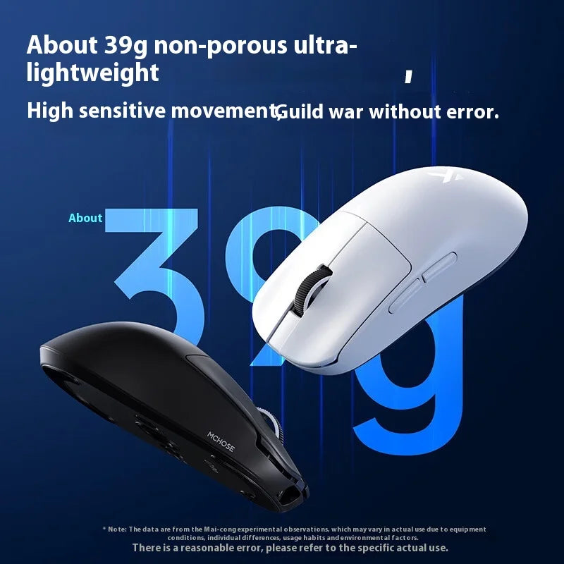 Official MCHOSE L7 Ultra Wireless Gaming Mouse PAW3950 E-Sport Sensor Realtek Flagship Master TOPSPEED 8K Polling Rate 39g Mice