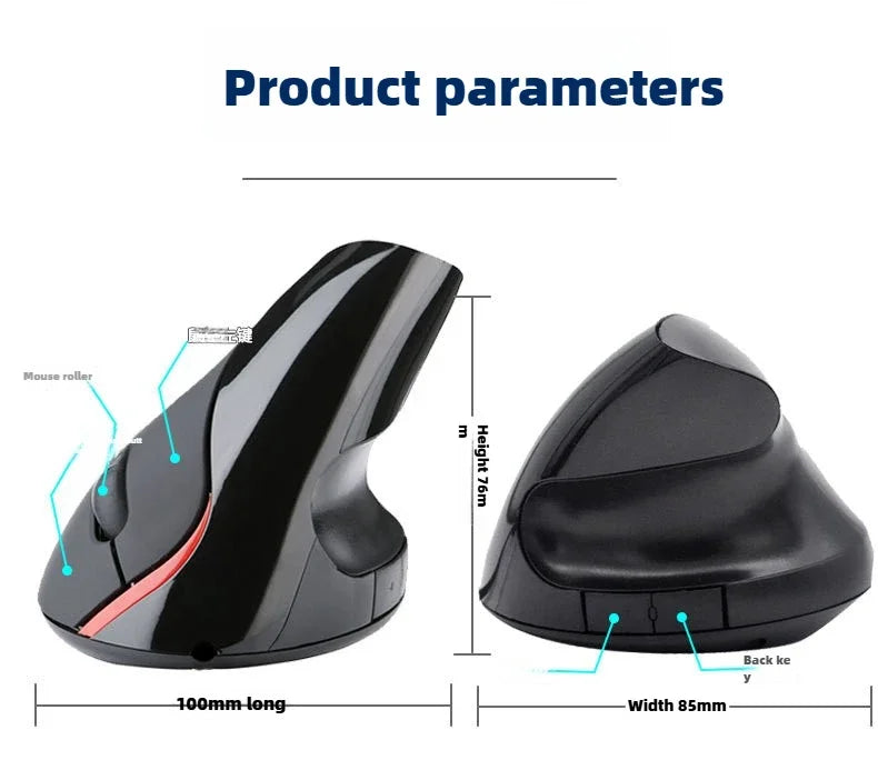 1600DPI USB Vertical Wired Mouse Ergonomic Design Wrist Rest Gaming Mice for PC Laptop Mouse Mouse for Laptop Mouse for Computer