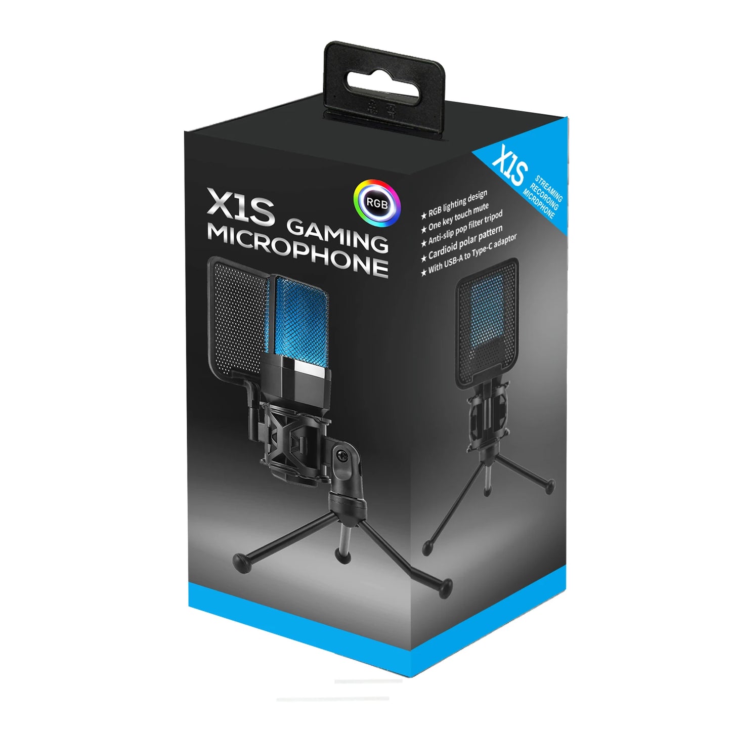 Gaming Computer Professional Condenser Microphone Mic PC Laptop USB Wired Live Streaming Podcast Studio Mike Kit Gamer Karaoke