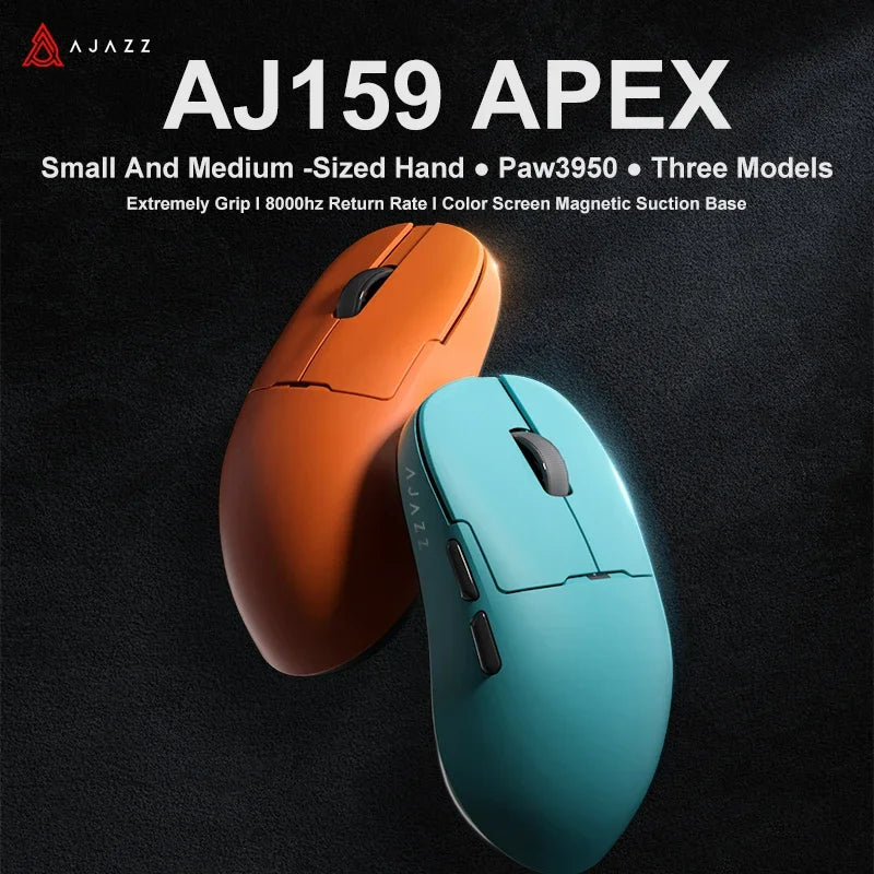 AJAZZ AJ159 APEX/AJ159PRO Wireless Gamer Mouse with RGB Magnetic Charging Base Lightweight AJ159P Gaming Mouse for PC Laptop