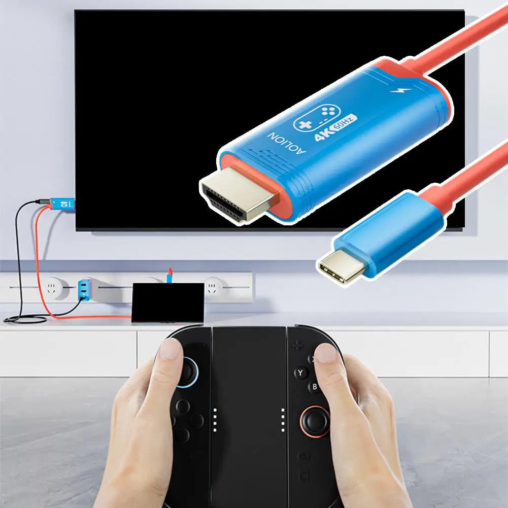 4K60HZ HDMI Cable For Nintendo Switch2 2m Length High-Definition Host Screen Projection Cable Gaming Device Accessory