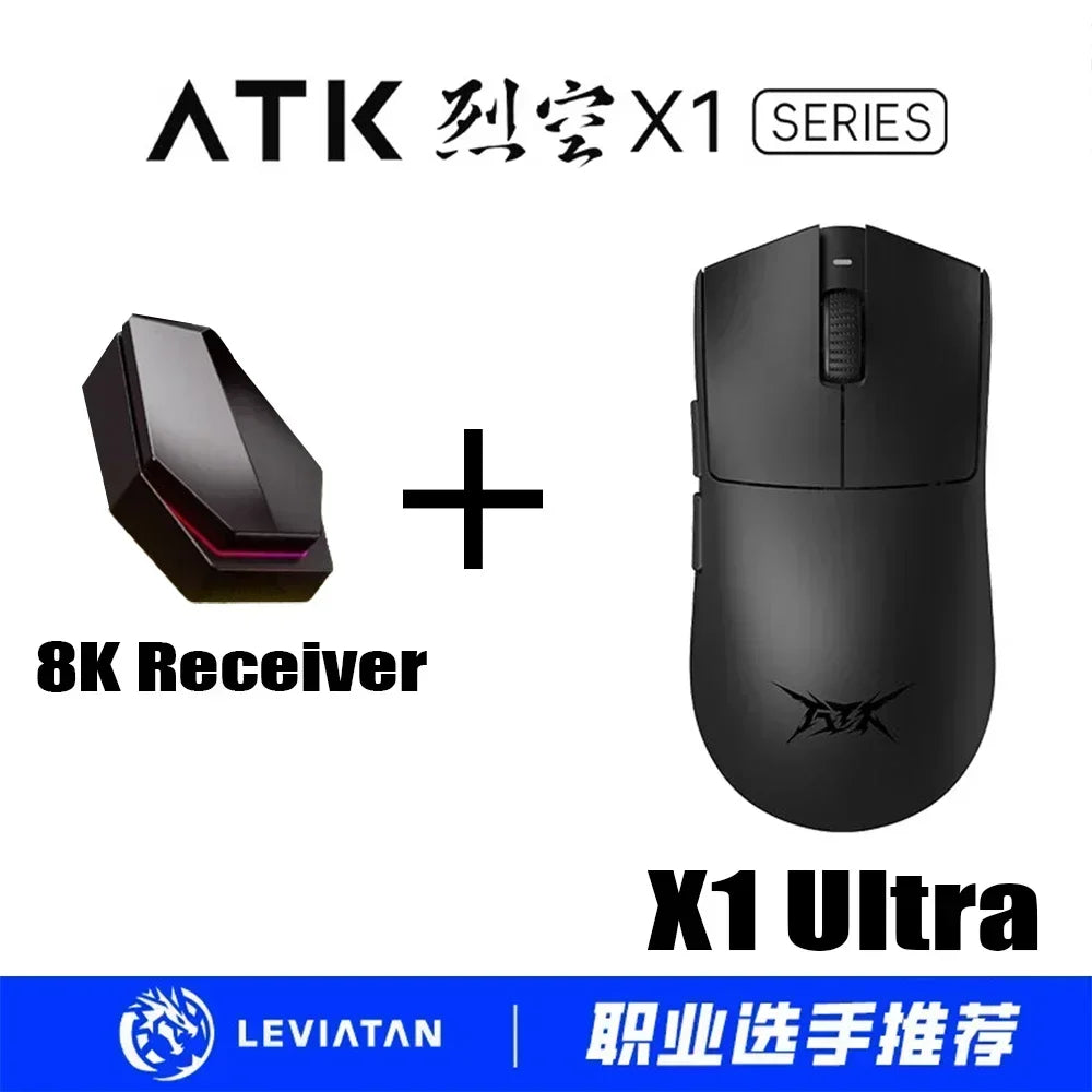 Atk Blazing Sky X1 Wireless Mouse Double 8k Dual Mode Paw3950 Sensor Liekong Lightweight Gaming Mouse Low Latency Smartspeed Pc