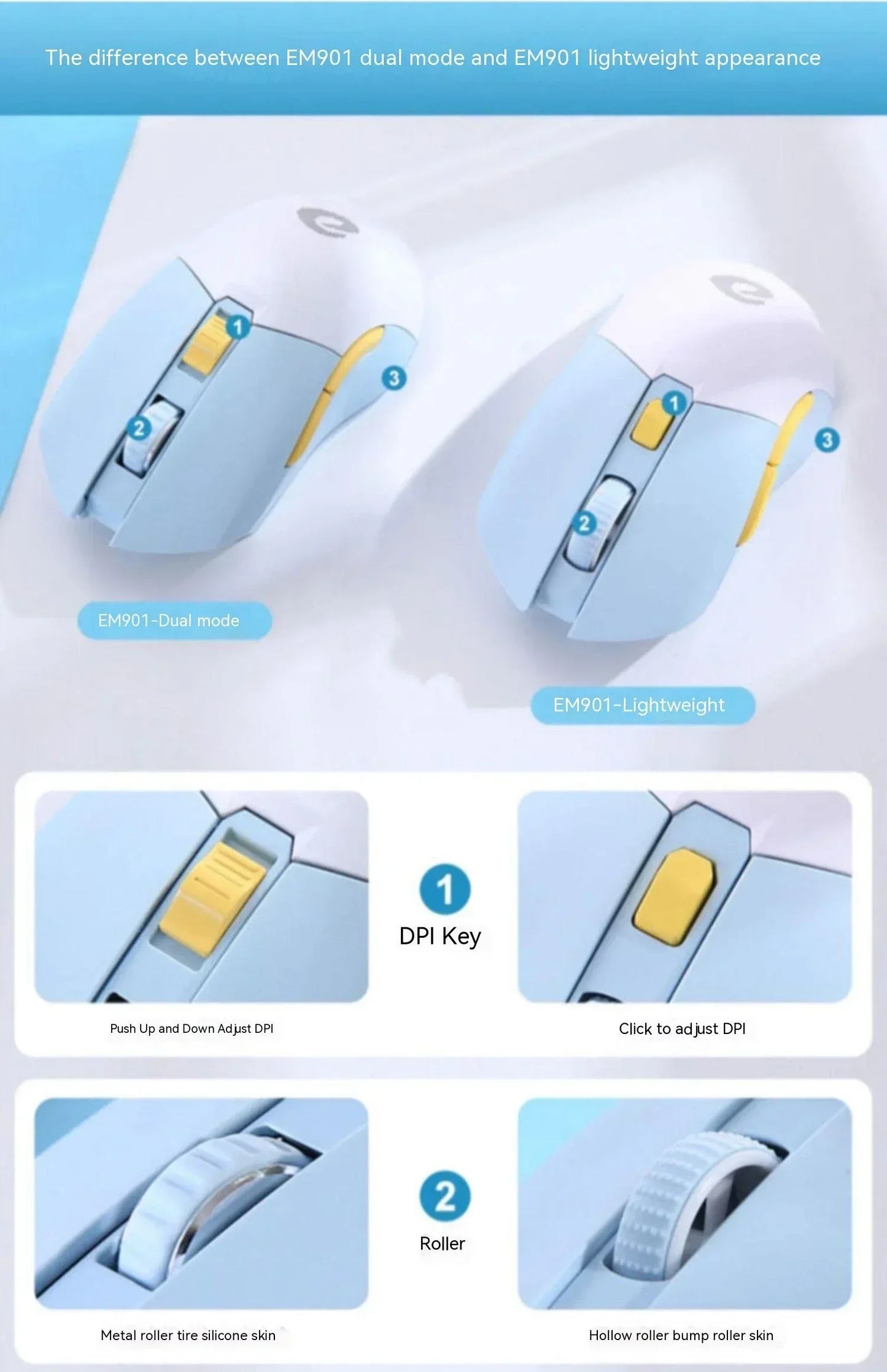 Dareu Em901 Mouse Dual Mode Wireless Charging Base Air PAW3395 Low Latency RGB Gaming Mouse Pc Gamer Accessories Custom Office
