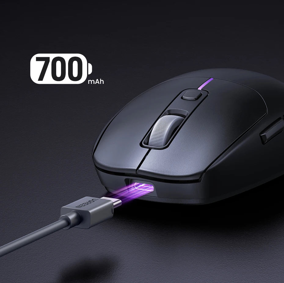 UGREEN Gaming Mouse 5000DPI Wireless Mouse Bluetooth 5.0 2.4G Wired Rechargeable Gamer Mice 6 Buttons For MacBook Tablet Laptops