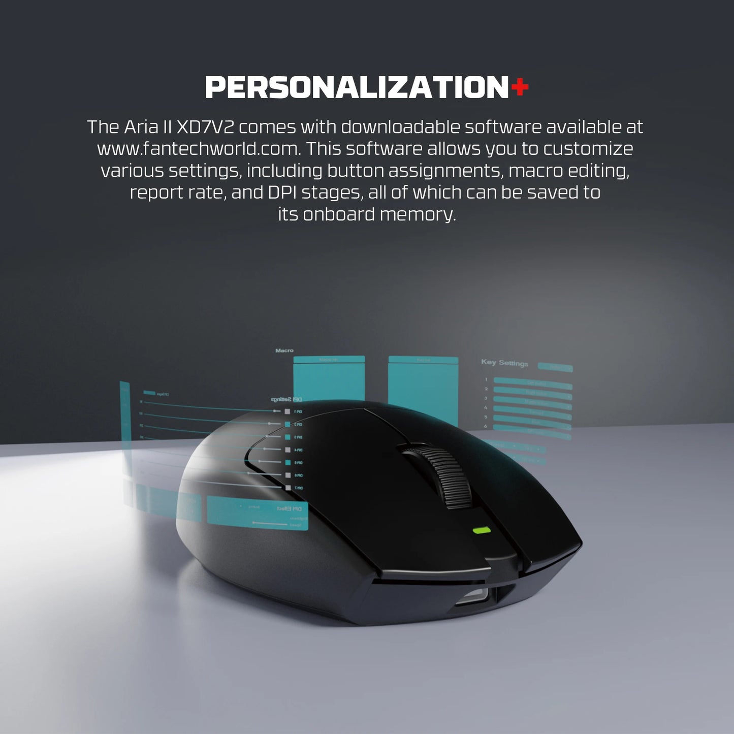 FANTECH ARIALL XD7V2 Wired and Gaming Mouse PAW3395 Mice Ultralight 53gr 26000DPI Huano TBSPD Switch  Non-slip Coating Mouse