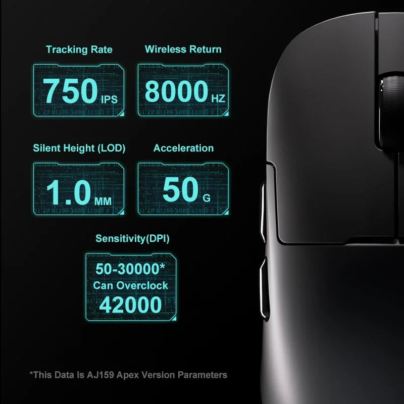 AJAZZ AJ159 APEX/AJ159PRO Wireless Gamer Mouse with RGB Magnetic Charging Base Lightweight AJ159P Gaming Mouse for PC Laptop